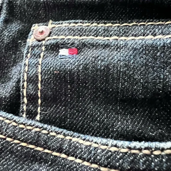 Tommy Hilfiger Dark Wash Jeans with Red Accents - Picture 4 of 4